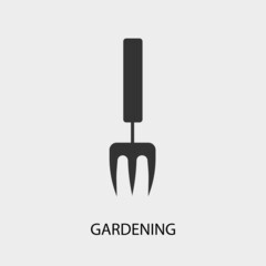 Gardening folk vector icon illustration sign