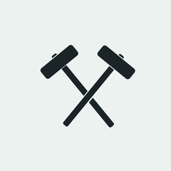 Hammer vector icon illustration sign