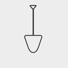 Shovel vector icon illustration sign