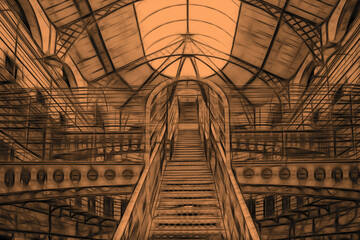 Obraz premium Kilmainham Gaol or Jail in Dublin
