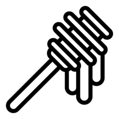 Propolis honey spoon icon outline vector. Bee nectar. Food pollen