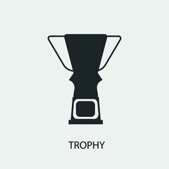 Trophy vector icon illustration sign