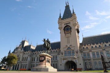 The impressive front facade of Iasis famous Palace of Culture