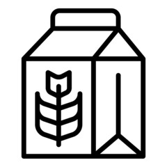 Vegetable milk pack icon outline vector. Vegan drink. Soya food