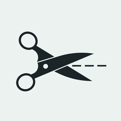 Cutting vector icon illustration sign