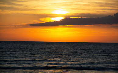 sunset over the sea