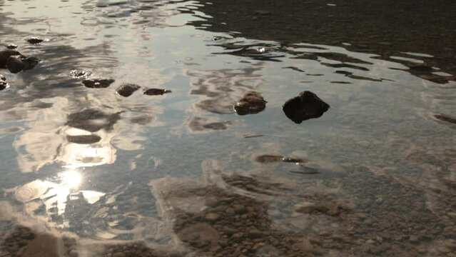 A wonderful mountain lake with crystal clear water