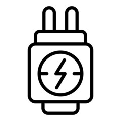 Ecigarette charging adapter icon outline vector. Vape cigarette. Juice smoke