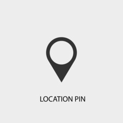 Location pin vector icon illustration sign