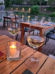 table setting at restaurant