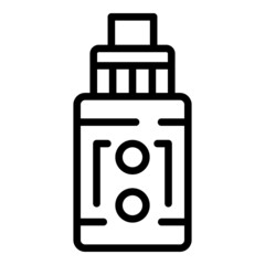 Bottle pack icon outline vector. Electronic vape. Smoke cig