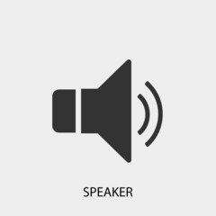 Speaker vector icon illustration sign