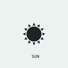 Sun vector icon illustration sign