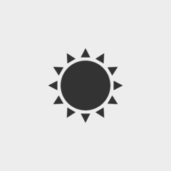 Sun vector icon illustration sign