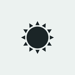 Sun vector icon illustration sign