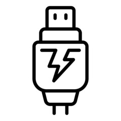 E cig cable icon outline vector. Vape cigarette. Smoke bottle