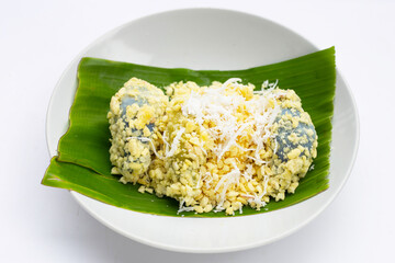 Mung bean rice crepe. Thai dessert