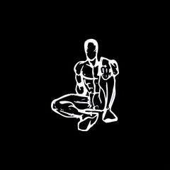 man sitting in front sexy pose