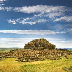Nuraghi ruins - Su Nuraxi di Barumini, Bronze Age, Sardinia, Italy, UNESCO World Heritage Site