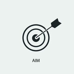 Aim vector icon illustration sign