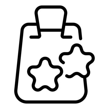 Store Pay Bag Icon Outline Vector. Job Offer. Online Order