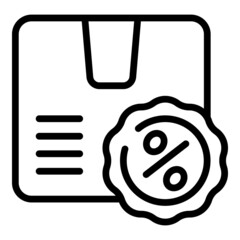 Sale parcel icon outline vector. Store order. Store pay