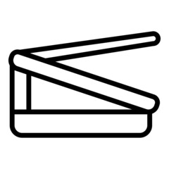 Online laptop stand icon outline vector. Best work. Good office