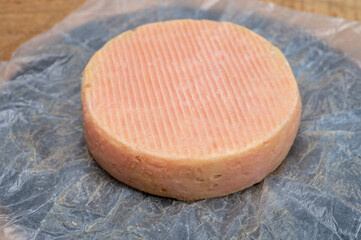 Munster gerome French cheese, strong-smelling soft cheese with subtle taste, made mainly from milk first produced in Vosges mountains