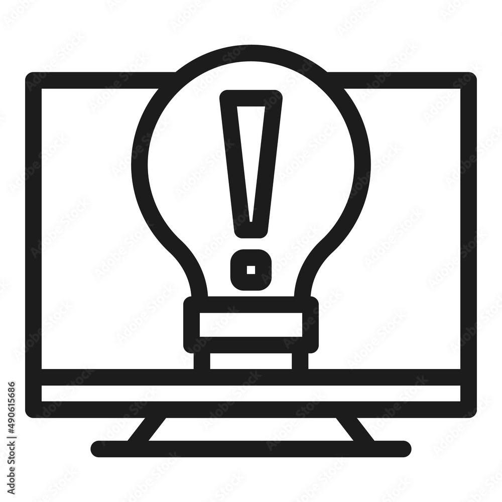 Poster monitor interface icon outline vector. edit tool. data scale