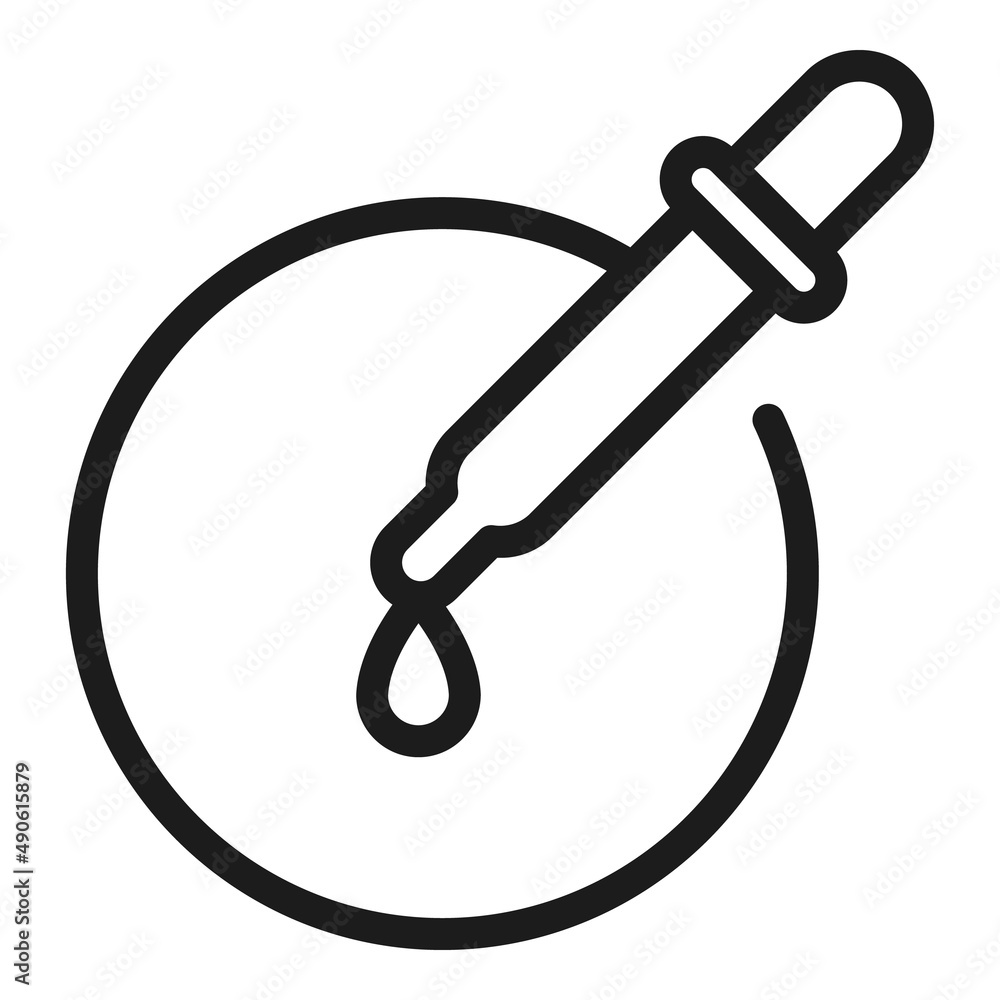 Poster digital dropper icon outline vector. edit tool. data interface