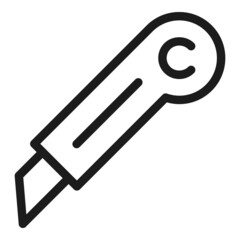 Office knife icon outline vector. Edit tool. Hand editor