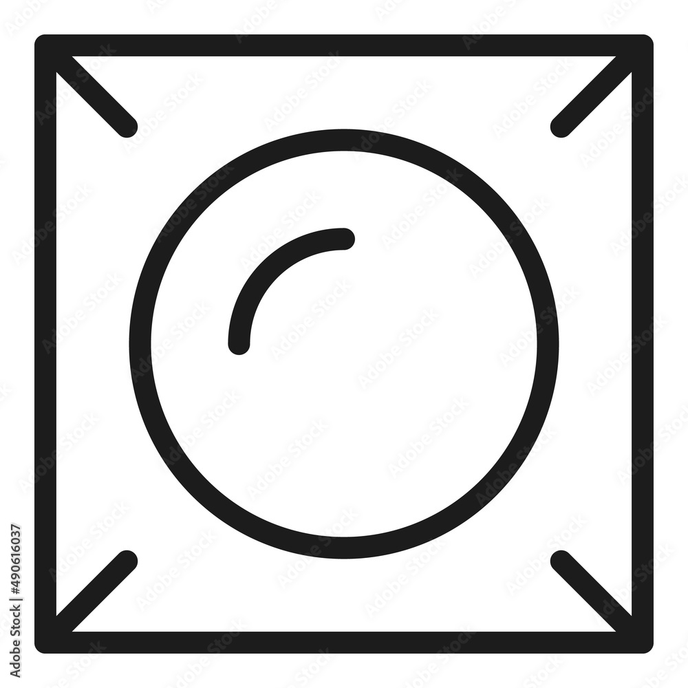 Poster create image icon outline vector. edit tool. interface digital