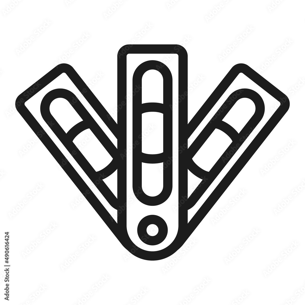 Poster color option icon outline vector. data interface. digital scale