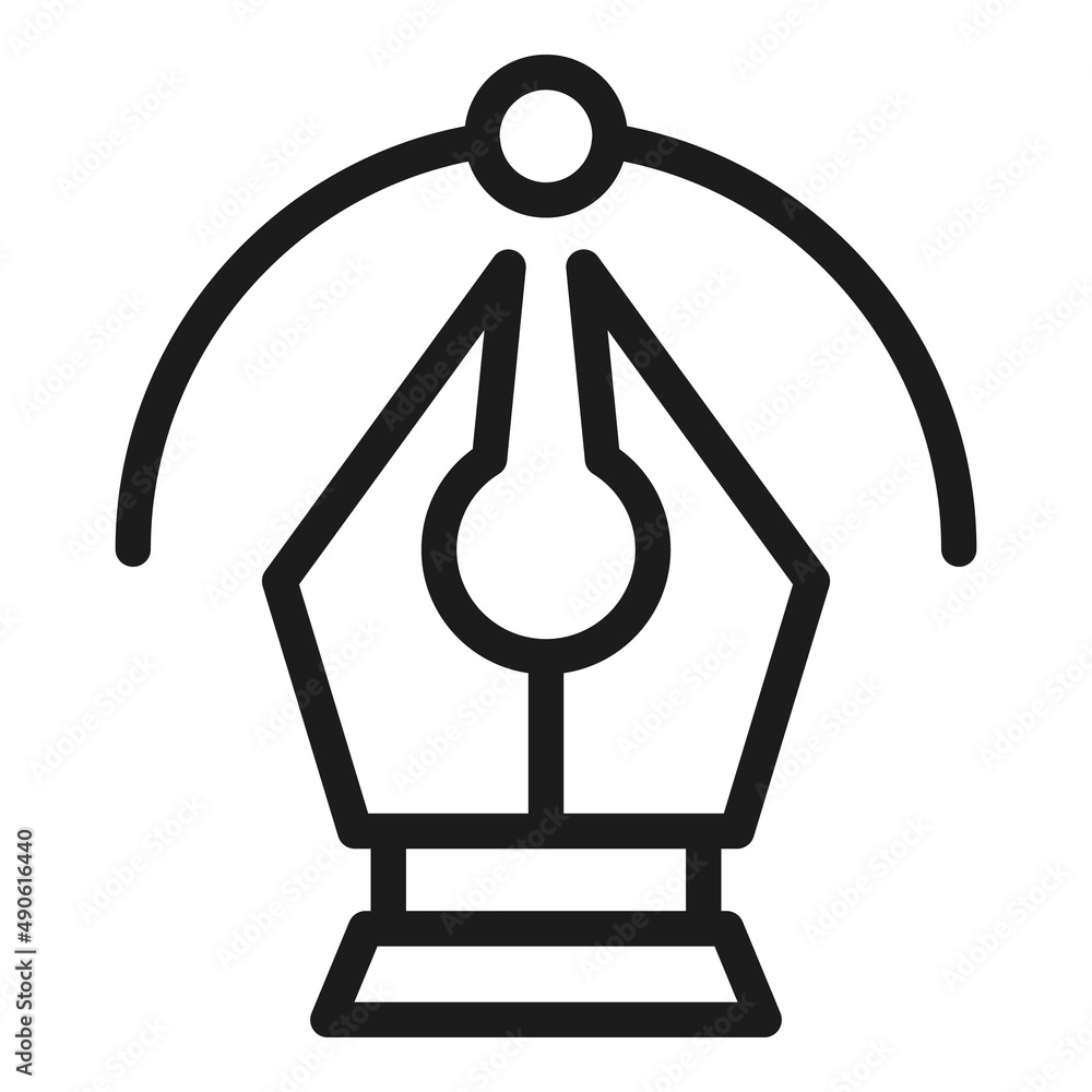 Poster edit digital tool icon outline vector. stroke interface. photo scale