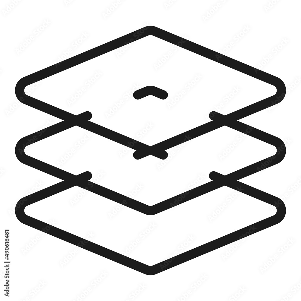 Poster layer edit icon outline vector. tool data. rotate scale