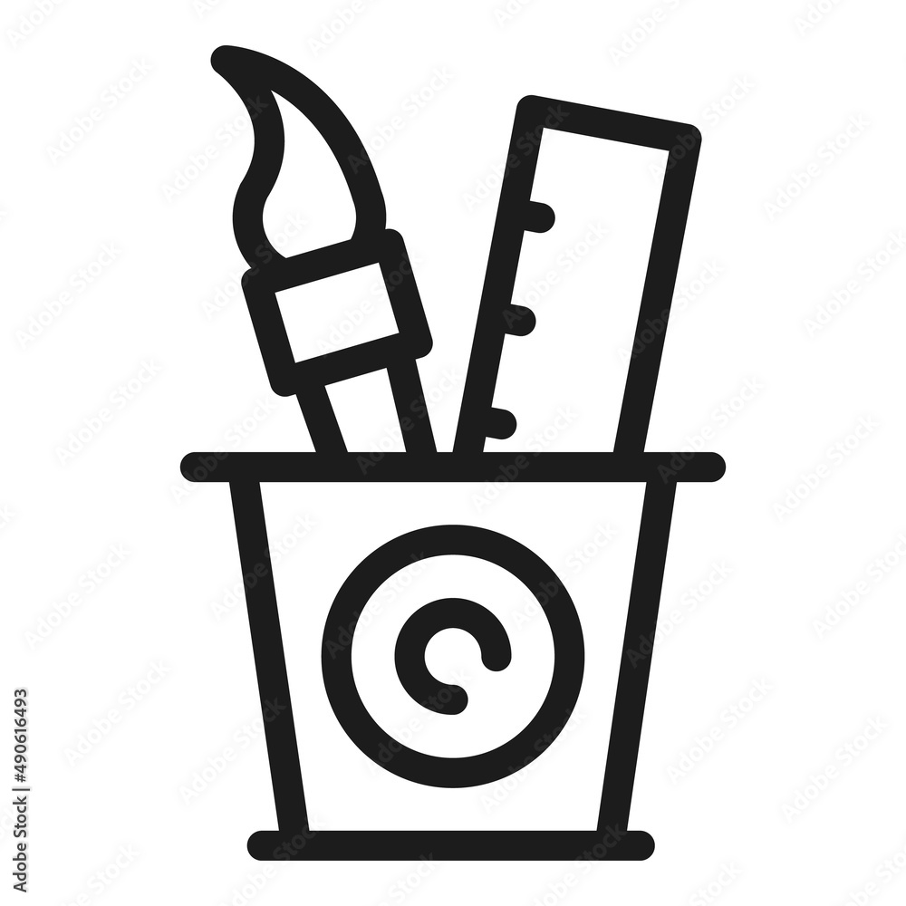 Poster editing tools icon outline vector. edit tool. stroke data