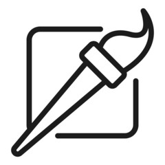 Edit pencil icon outline vector. Stroke tool. Data scale