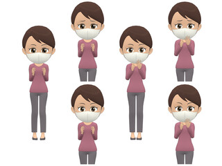 [Surprise A] African American Woman knitwear ponytail front