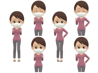 [Rejoice A] African American Woman knitwear ponytail front