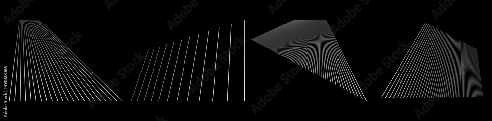 Fototapete 3d lines in perspective, angled, slanting, oblique and diagonal lines, stripes vector design element