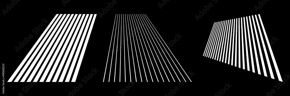 Aufkleber 3d lines in perspective, angled, slanting, oblique and diagonal lines, stripes vector design element