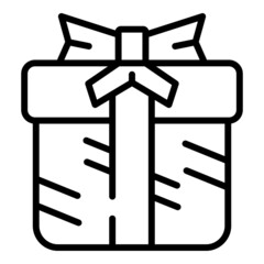 Wedding gift box icon outline vector. Manager service. Party delivery