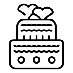 Wedding cake icon outline vector. Event service. Manager ceremony