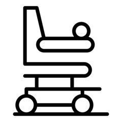 Patient electric wheelchair icon outline vector. Motor person. Scooter chair