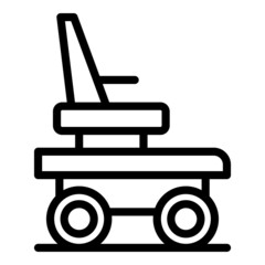 Electric wheelchair transport icon outline vector. Mobility chair. Power drive