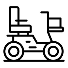 Man electric wheelchair icon outline vector. Power mobility. Scooter chair