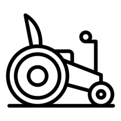 Electric wheelchair care icon outline vector. Power drive. Motor vehicle