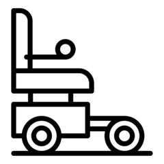 Health electric wheelchair icon outline vector. Power drive. Scooter chair