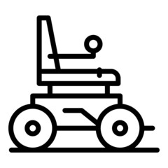 Electric wheelchair equipment icon outline vector. Scooter chair. Power drive
