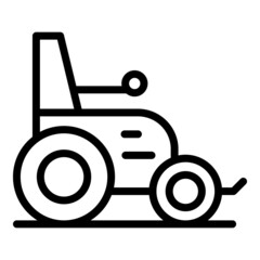 Headrest electric wheelchair icon outline vector. Scooter chair. Power drive